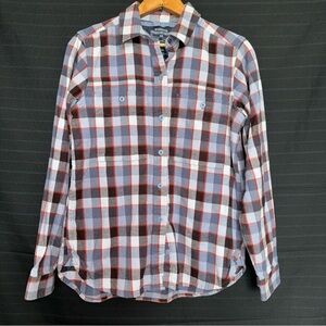 REI Coop Womens Long Sleeve Button Up Flannel Shirt Multicolor Plaid Small